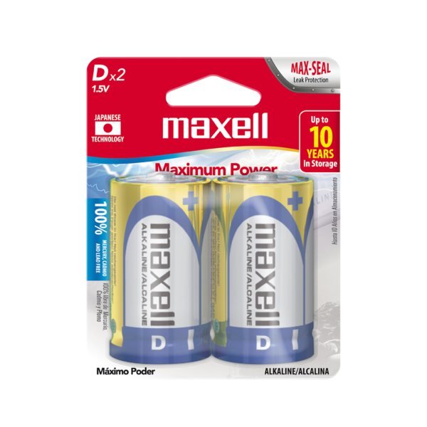 PILAS - D - MAXELL - BULTO x 2 CAJAS x 6 BLISTER x 2 UND