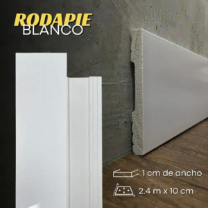 RODAPIE PS BLANCO - 2.4 mts X10 CM - UND